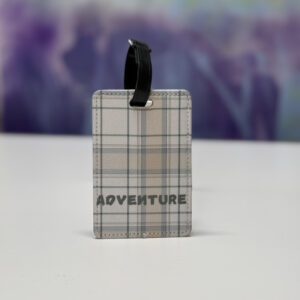Luggage Tag: Adventure Cream Plaid