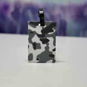 Luggage Tag: Black & Grey Camo