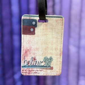 Luggage Tag: Believe Red & Blue