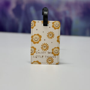 Luggage Tag: Enjoy the Little Things Smiley Face