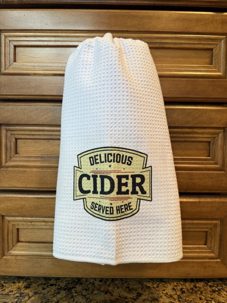 Kitchen Towel: Delicious Cider Served Here